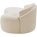  Manufacturer Color_Beige -- Meridian Caspian Stationary Loveseat IMAGE 6