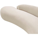  Meridian Caspian 101" Beige Chenille Fabric Upholstered Sofa IMAGE 15