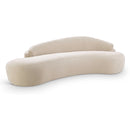  Meridian Caspian 101" Beige Chenille Fabric Upholstered Sofa IMAGE 1