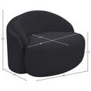  Manufacturer Color_Black -- Caspian Black Chenille Fabric Upholstered Chair IMAGE 12