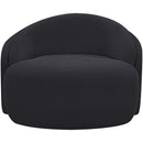  Manufacturer Color_Black -- Caspian Black Chenille Fabric Upholstered Chair IMAGE 3