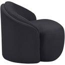 Manufacturer Color_Black -- Caspian Black Chenille Fabric Upholstered Chair IMAGE 4