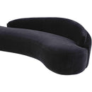  Manufacturer Color_Black -- Caspian 79" Black Chenille Fabric Upholstered Loveseat IMAGE 10