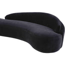  Meridian Caspian 79" Black Chenille Fabric Upholstered Loveseat IMAGE 10