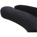  Meridian Caspian 79" Black Chenille Fabric Upholstered Loveseat IMAGE 12