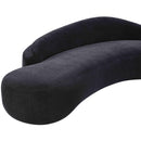  Manufacturer Color_Black -- Caspian 79" Black Chenille Fabric Upholstered Loveseat IMAGE 13