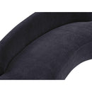  Meridian Caspian 79" Black Chenille Fabric Upholstered Loveseat IMAGE 14