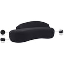  Manufacturer Color_Black -- Caspian 79" Black Chenille Fabric Upholstered Loveseat IMAGE 17