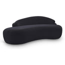  Manufacturer Color_Black -- Caspian 79" Black Chenille Fabric Upholstered Loveseat IMAGE 1