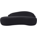  Meridian Caspian 79" Black Chenille Fabric Upholstered Loveseat IMAGE 3