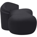 Manufacturer Color_Black -- Caspian 79" Black Chenille Fabric Upholstered Loveseat IMAGE 4