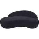  Meridian Caspian 79" Black Chenille Fabric Upholstered Loveseat IMAGE 6