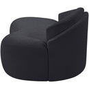  Manufacturer Color_Black -- Caspian 79" Black Chenille Fabric Upholstered Loveseat IMAGE 9