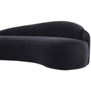  Meridian Caspian 101" Black Chenille Fabric Upholstered Sofa IMAGE 14