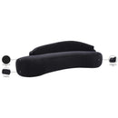  Meridian Caspian 101" Black Chenille Fabric Upholstered Sofa IMAGE 20