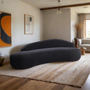  Manufacturer Color_Black -- Caspian 101" Black Chenille Fabric Upholstered Sofa IMAGE 2