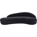  Meridian Caspian 101" Black Chenille Fabric Upholstered Sofa IMAGE 7