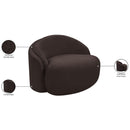  Meridian Caspian Brown Chenille Fabric Upholstered Chair IMAGE 15