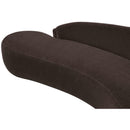  Meridian Caspian 79" Brown Chenille Fabric Upholstered Loveseat IMAGE 14