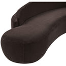  Meridian Caspian 79" Brown Chenille Fabric Upholstered Loveseat IMAGE 15
