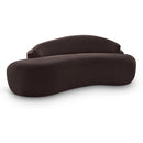  Meridian Caspian 79" Brown Chenille Fabric Upholstered Loveseat IMAGE 1