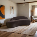  Manufacturer Color_Brown -- Caspian 79" Brown Chenille Fabric Upholstered Loveseat IMAGE 2
