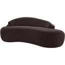  Meridian Caspian 79" Brown Chenille Fabric Upholstered Loveseat IMAGE 7