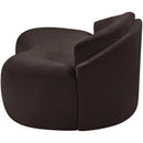  Meridian Caspian 79" Brown Chenille Fabric Upholstered Loveseat IMAGE 9
