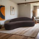  Manufacturer Color_Brown -- Caspian 101" Brown Chenille Fabric Upholstered Sofa IMAGE 2