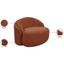  Meridian Caspian Cognac Chenille Fabric Upholstered Chair IMAGE 15