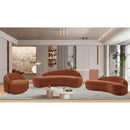  Meridian Caspian Cognac Chenille Fabric Upholstered Chair IMAGE 16