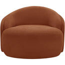  Manufacturer Color_Cognac -- Caspian Cognac Chenille Fabric Upholstered Chair IMAGE 3