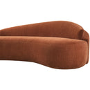  Meridian Caspian 79" Cognac Chenille Fabric Upholstered Loveseat IMAGE 11