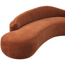  Manufacturer Color_Cognac -- Caspian 79" Cognac Chenille Fabric Upholstered Loveseat IMAGE 14