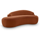  Manufacturer Color_Cognac -- Caspian 79" Cognac Chenille Fabric Upholstered Loveseat IMAGE 1