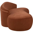  Manufacturer Color_Cognac -- Caspian 79" Cognac Chenille Fabric Upholstered Loveseat IMAGE 3