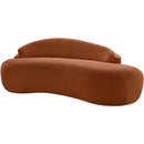  Meridian Caspian 79" Cognac Chenille Fabric Upholstered Loveseat IMAGE 8