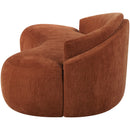  Manufacturer Color_Cognac -- Caspian 101" Cognac Chenille Fabric Upholstered Sofa IMAGE 10
