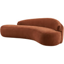  Manufacturer Color_Cognac -- Caspian 101" Cognac Chenille Fabric Upholstered Sofa IMAGE 11