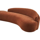  Manufacturer Color_Cognac -- Caspian 101" Cognac Chenille Fabric Upholstered Sofa IMAGE 13