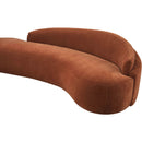  Meridian Caspian 101" Cognac Chenille Fabric Upholstered Sofa IMAGE 13