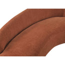  Meridian Caspian 101" Cognac Chenille Fabric Upholstered Sofa IMAGE 16