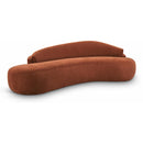  Manufacturer Color_Cognac -- Caspian 101" Cognac Chenille Fabric Upholstered Sofa IMAGE 1