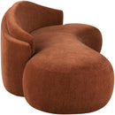  Manufacturer Color_Cognac -- Caspian 101" Cognac Chenille Fabric Upholstered Sofa IMAGE 3