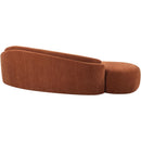  Manufacturer Color_Cognac -- Caspian 101" Cognac Chenille Fabric Upholstered Sofa IMAGE 8