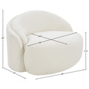  Manufacturer Color_Cream -- Caspian Cream Chenille Fabric Upholstered Chair IMAGE 14
