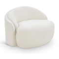  Manufacturer Color_Cream -- Caspian Cream Chenille Fabric Upholstered Chair IMAGE 1