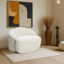  Manufacturer Color_Cream -- Caspian Cream Chenille Fabric Upholstered Chair IMAGE 2