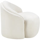  Manufacturer Color_Cream -- Caspian Cream Chenille Fabric Upholstered Chair IMAGE 4