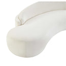  Meridian Caspian 79" Cream Chenille Fabric Upholstered Loveseat IMAGE 15